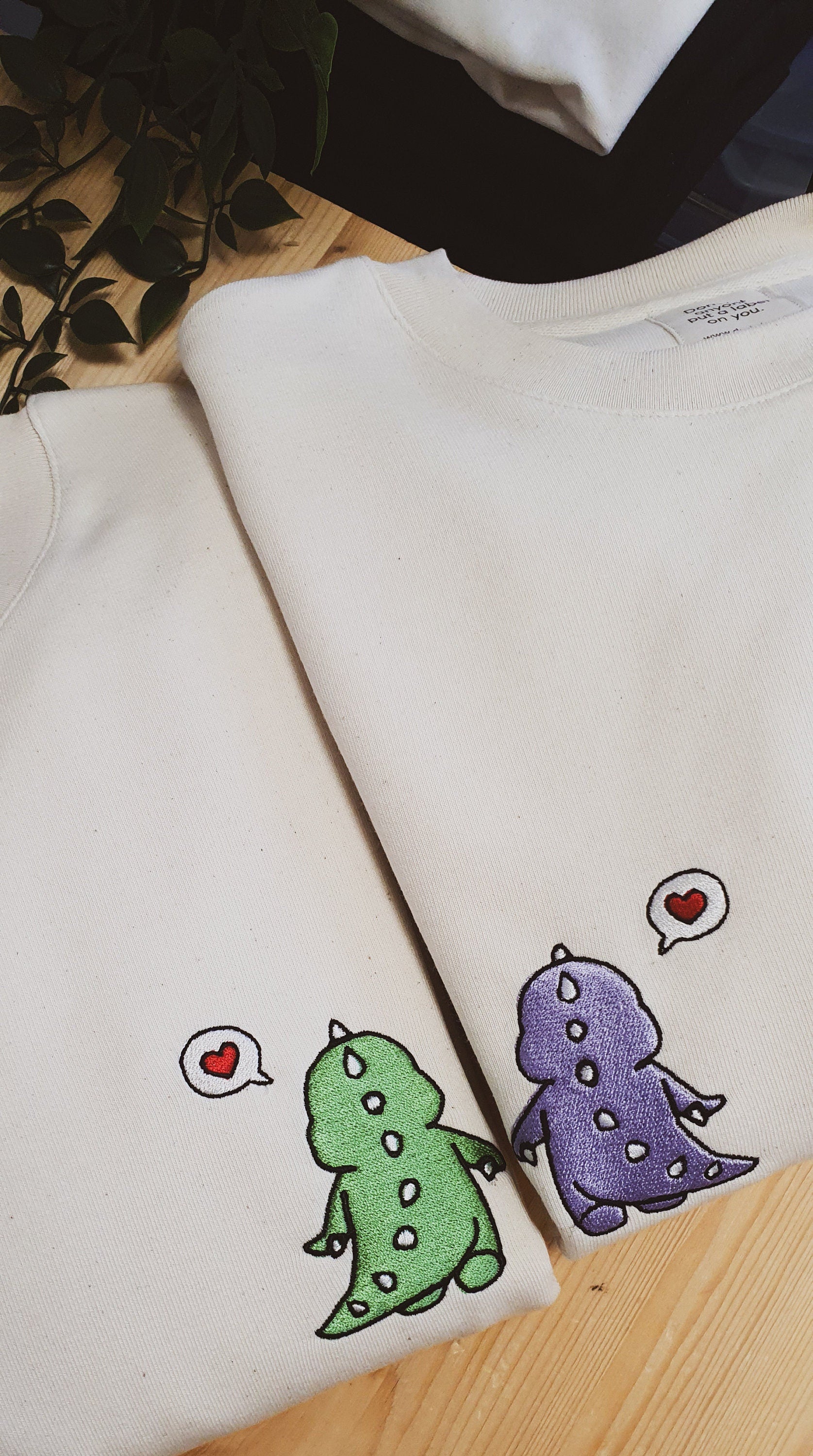 Custom matching sweatshirts for couples gift for couples gift for friends matching crewneck embroidered custom sweatshirts couple hoodie