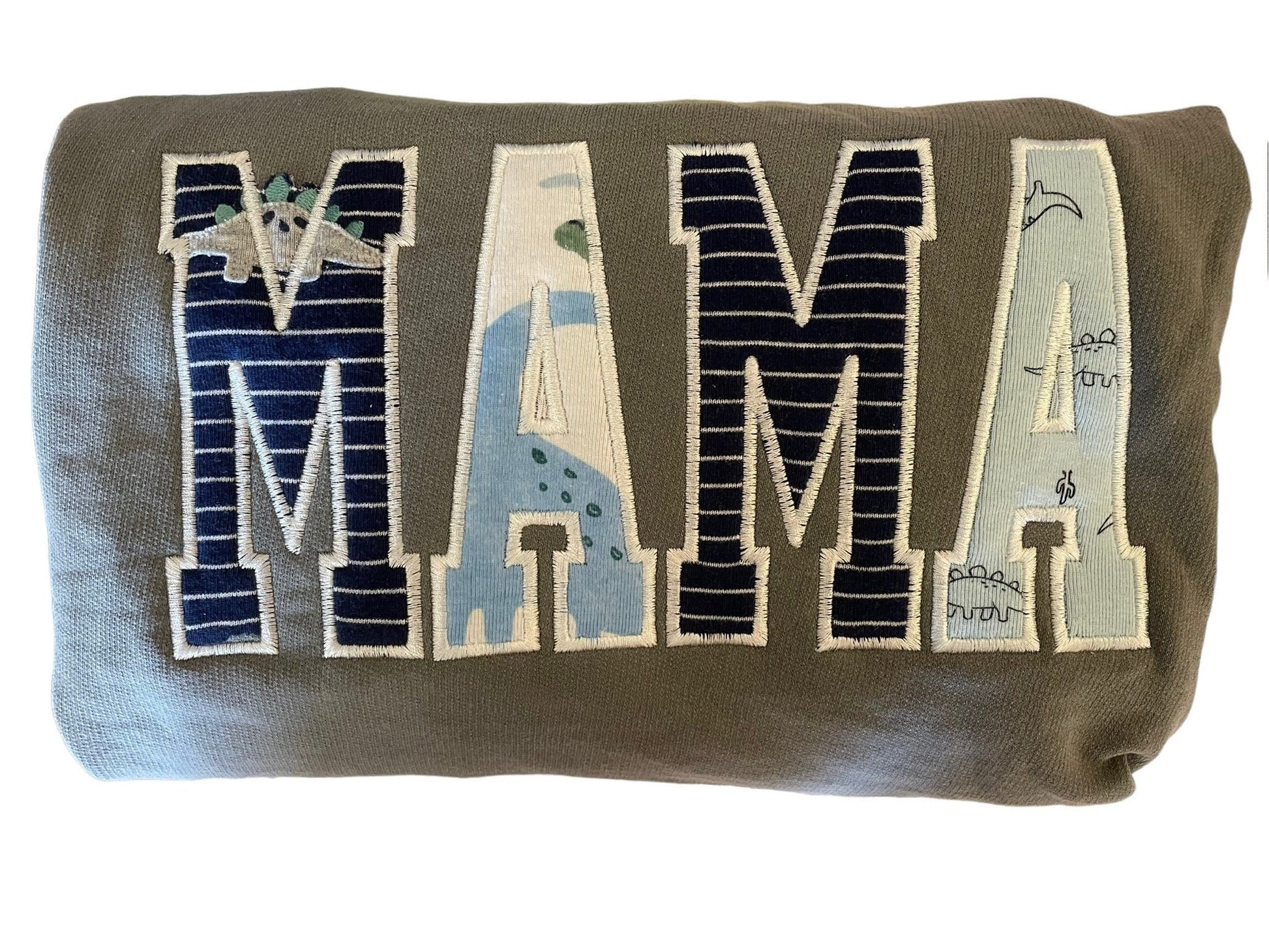 Personalized Embroidered Keepsake Mama Sweatshirt: Custom Baby Clothes Appliqué