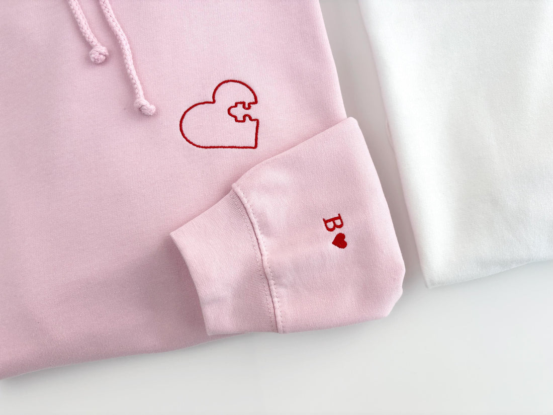 Personalized couples puzzle shirt, Custom initial heart Sweatshirt, matching couples Anniversary Outfit, Couple hoodie, Valentines Day Gift