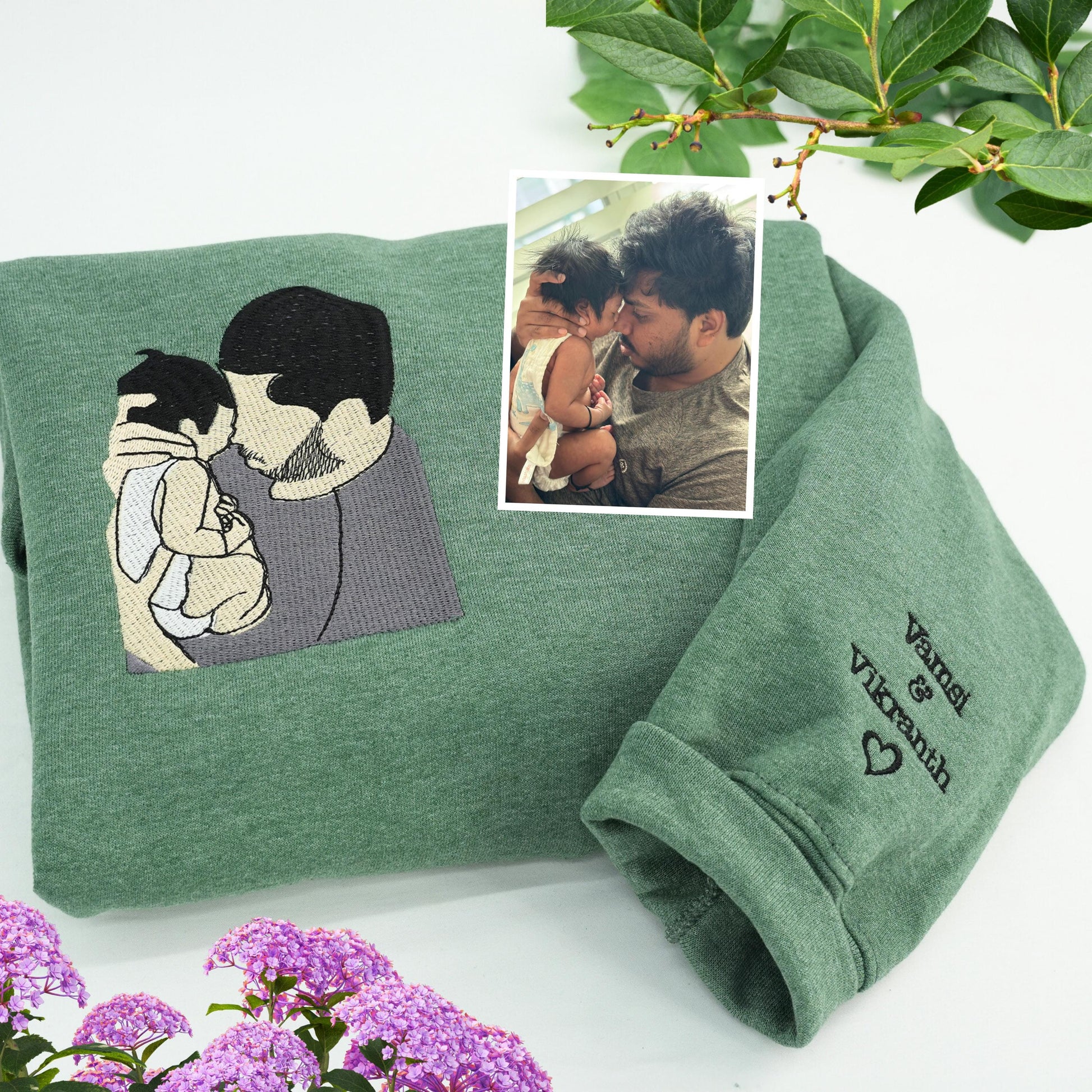 Family Reunion - Custom Embroidered Portrait Sweatshirt From Photo - Personalized Dad Shirt - Family Portrait Shirt - Christmas Gifts