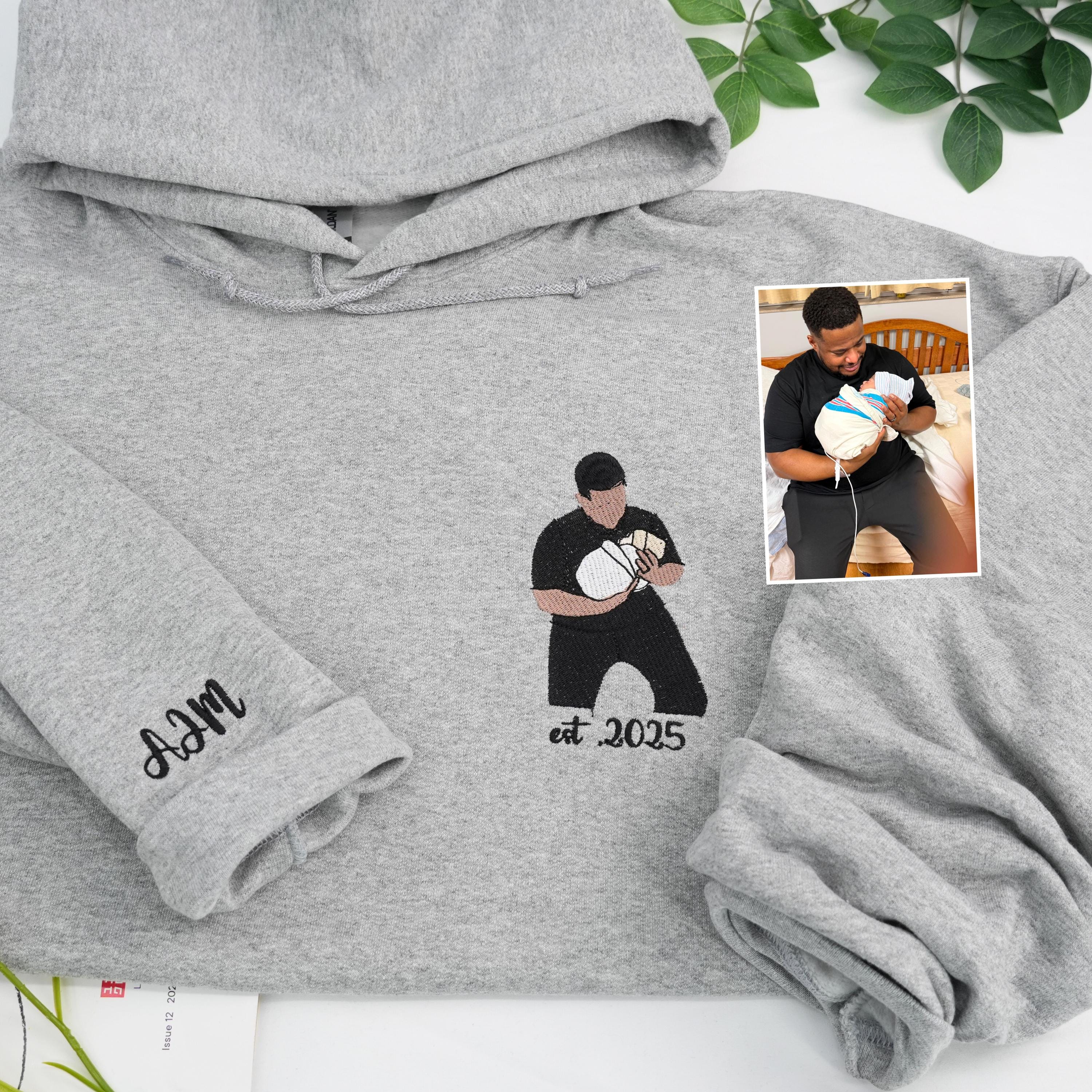 Family Reunion - Custom Embroidered Portrait Sweatshirt From Photo - Personalized Dad Shirt - Family Portrait Shirt - Christmas Gifts