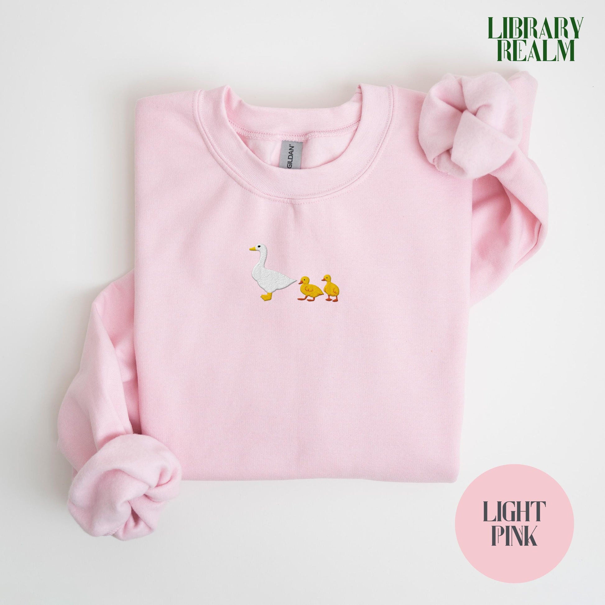 Custom Embroidered Goose Sweatshirt, Custom Names Mama Of Two Crewneck Sweatshirt, Silly Goose Twin Mama, Kids Names On The Sleeve