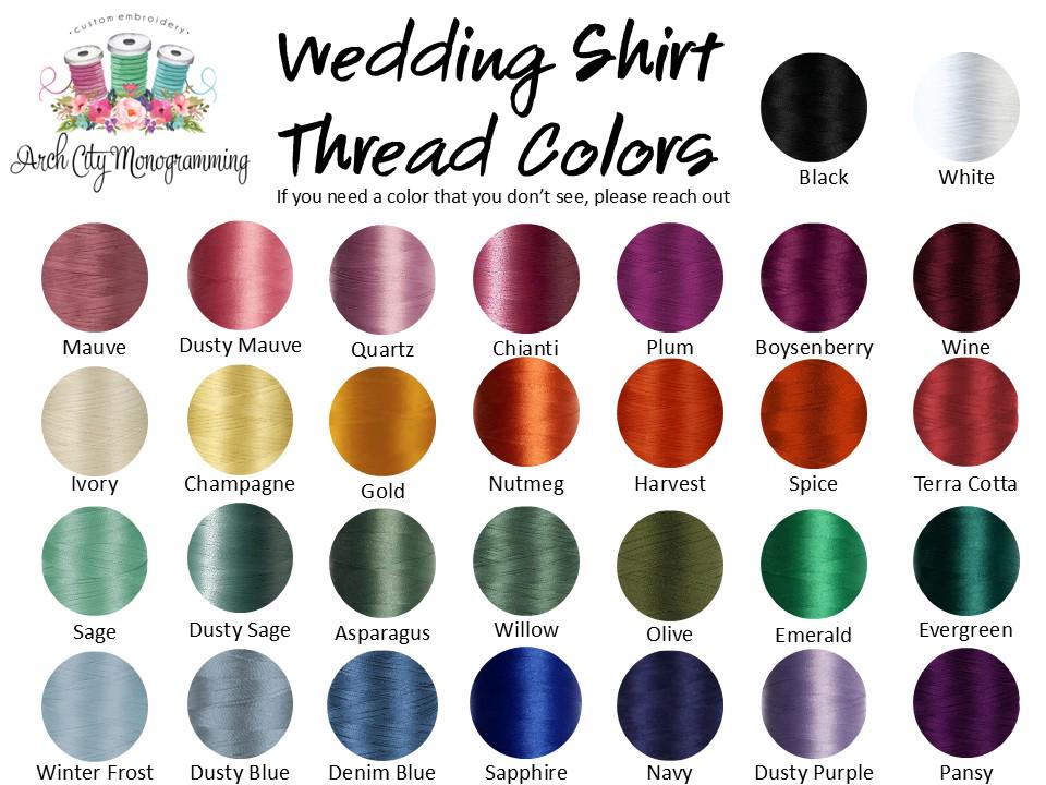 Wedding Party Shirts | Embroidered Pocket + Optional Cuff l Denim Shirts | Mother of the Bride - Bridesmaids | Button Down Shirt
