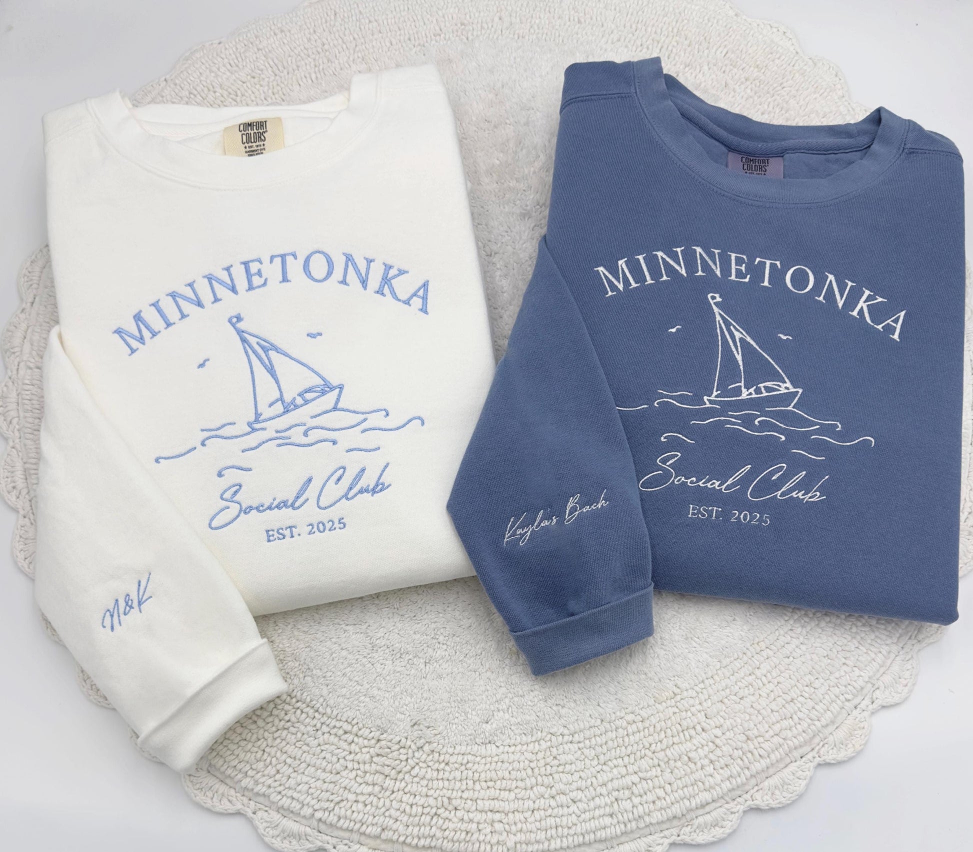 Embroidered Bachelorette Comfort Colors Sweatshirt: Personalized Wedding Favors