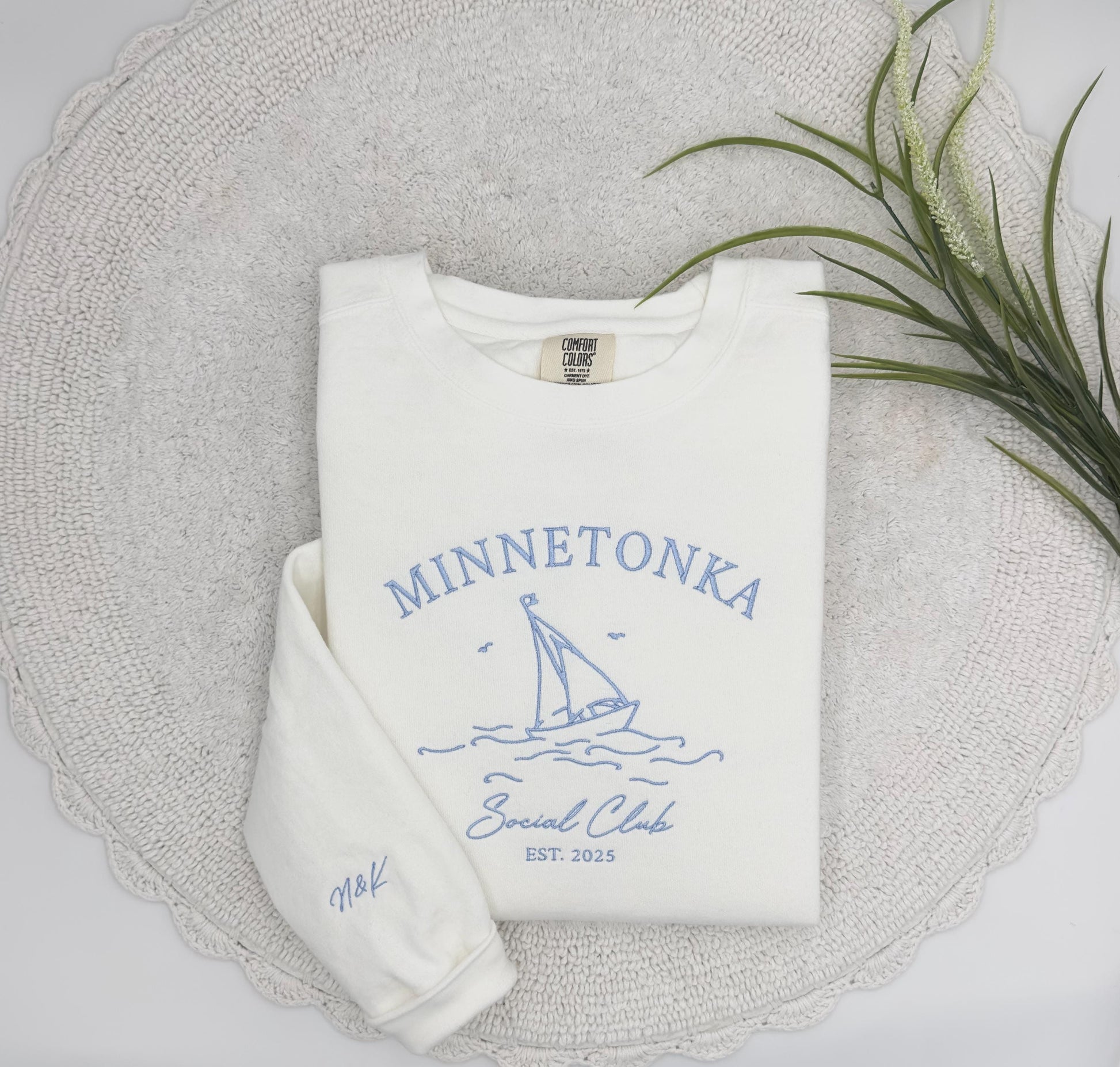 Embroidered Bachelorette Comfort Colors Sweatshirt: Personalized Wedding Favors