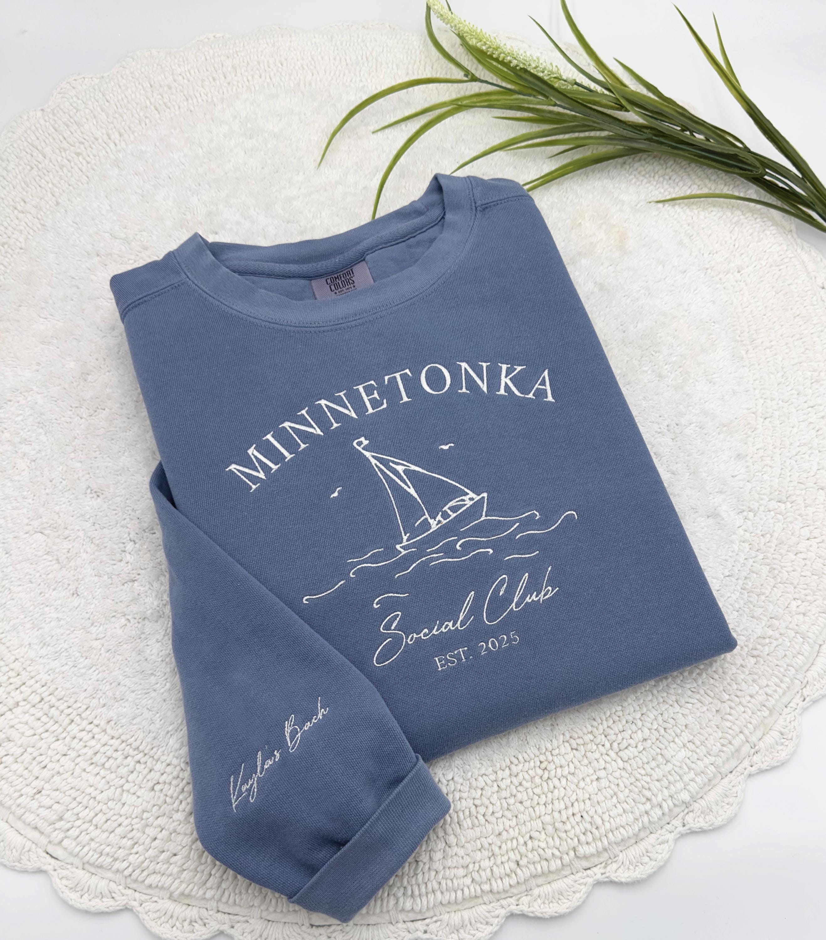 Embroidered Bachelorette Comfort Colors Sweatshirt: Personalized Wedding Favors
