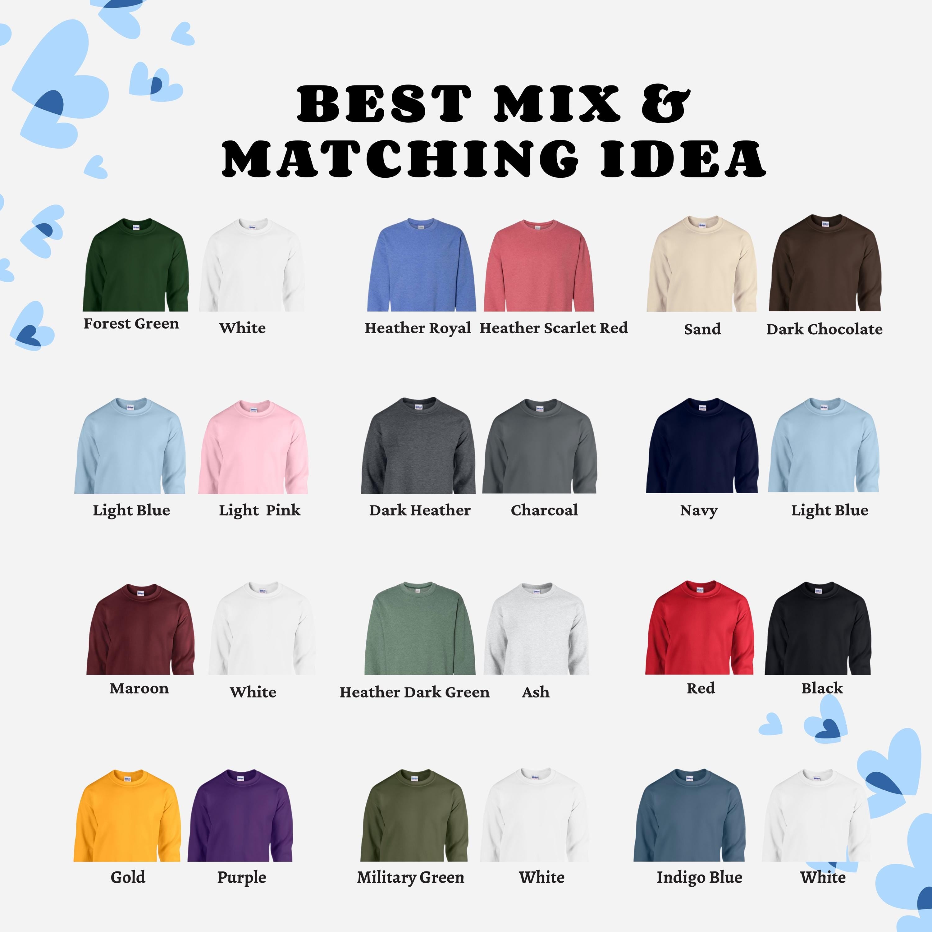 Custom Embroidered Sweatshirt or Hoodie - Custom Initials on Sleeve Hoodie for Boyfriend - Matching Couple Hoodies - 1st Anniversary Gift