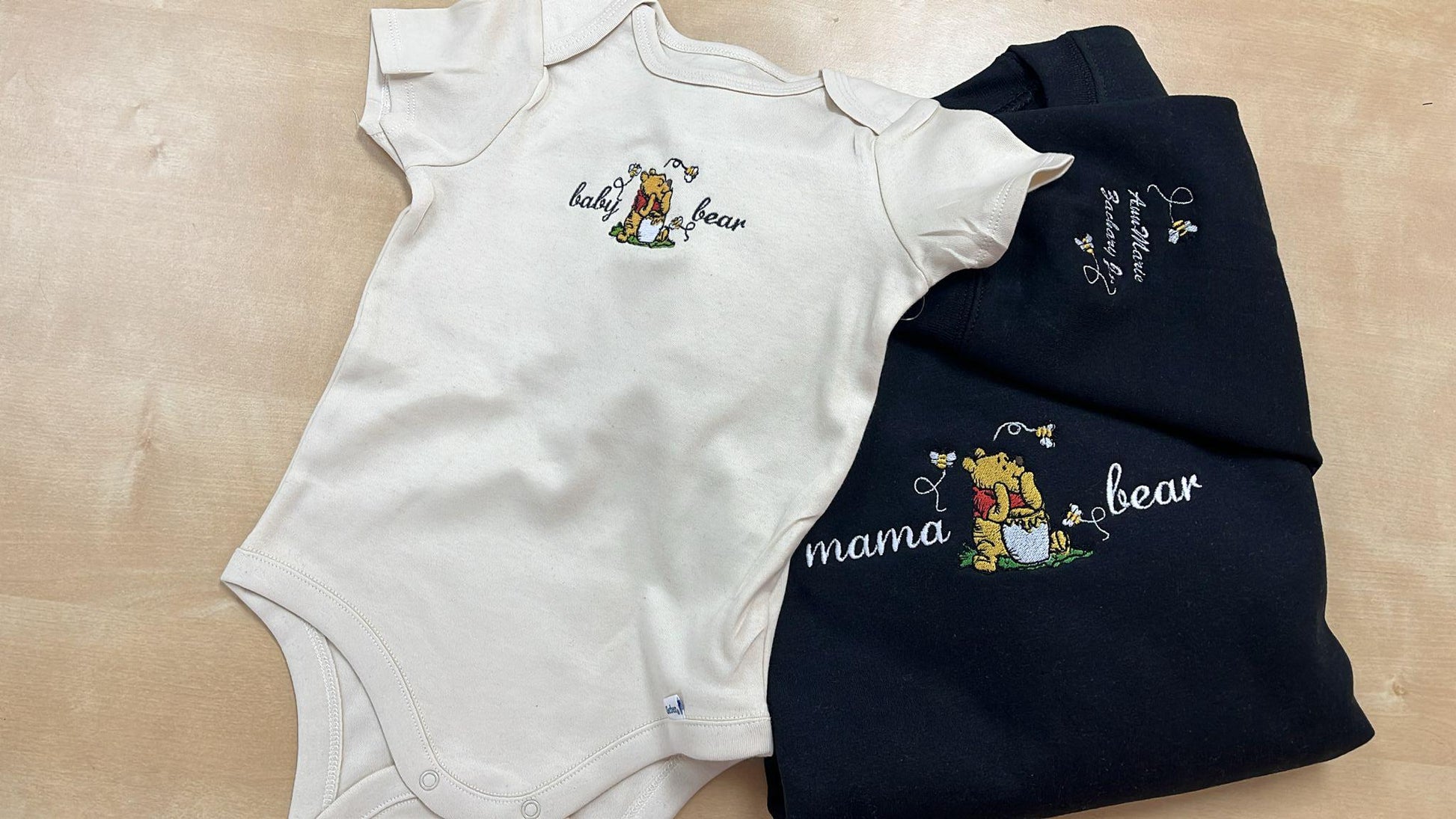 Embroidered Mama Sweatshirt, Personalized Embroidered Mama Bear Shirt With Kids Names Sleeve, Best Mom gift, Custom embroidery disney tshirt