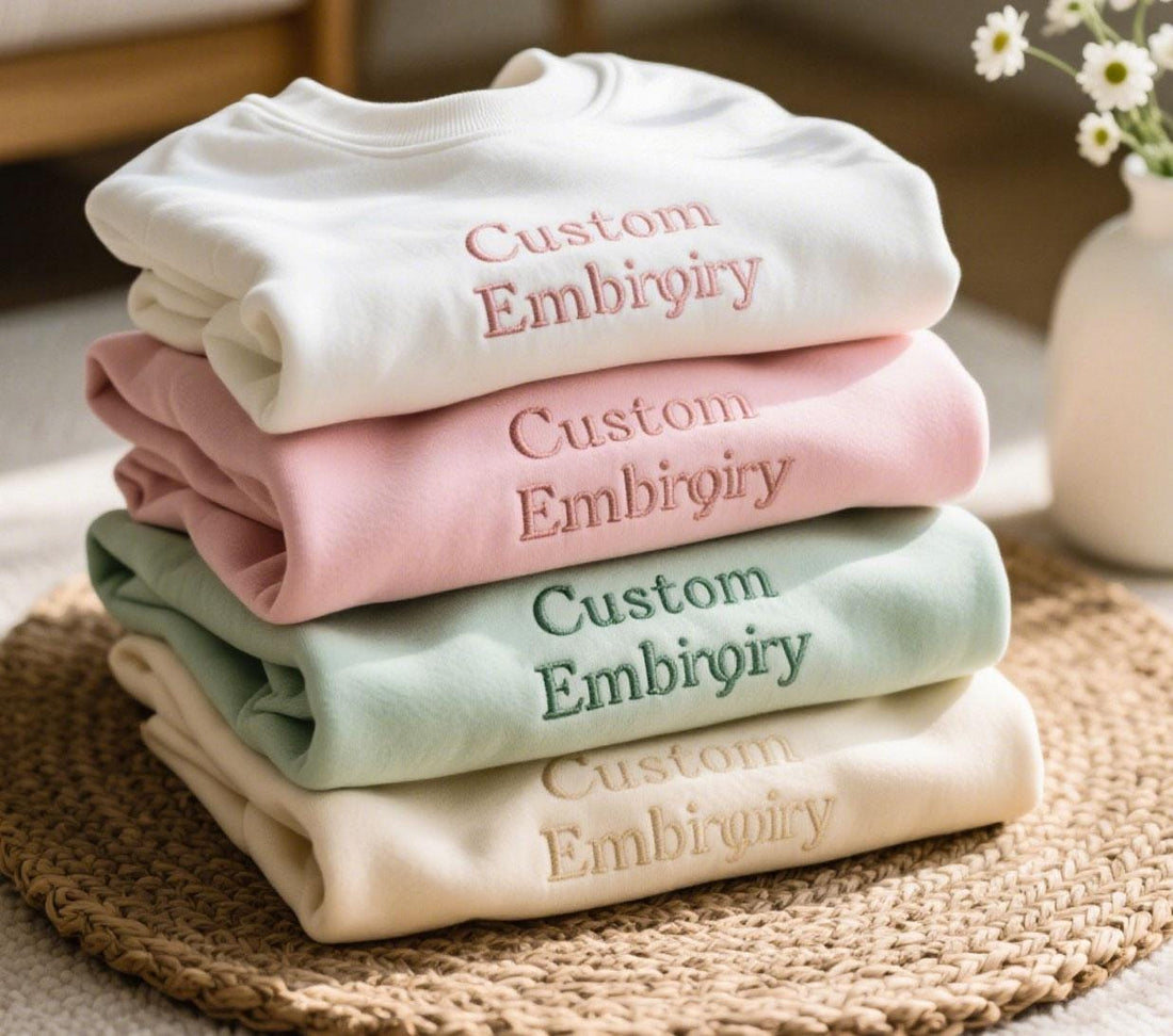 Custom Embroidered Sweatshirt, Custom Text Crew Sweatshirt, Personalized Crewneck Sweater, Gift for Her, Couples Matching Sweater, Halloween