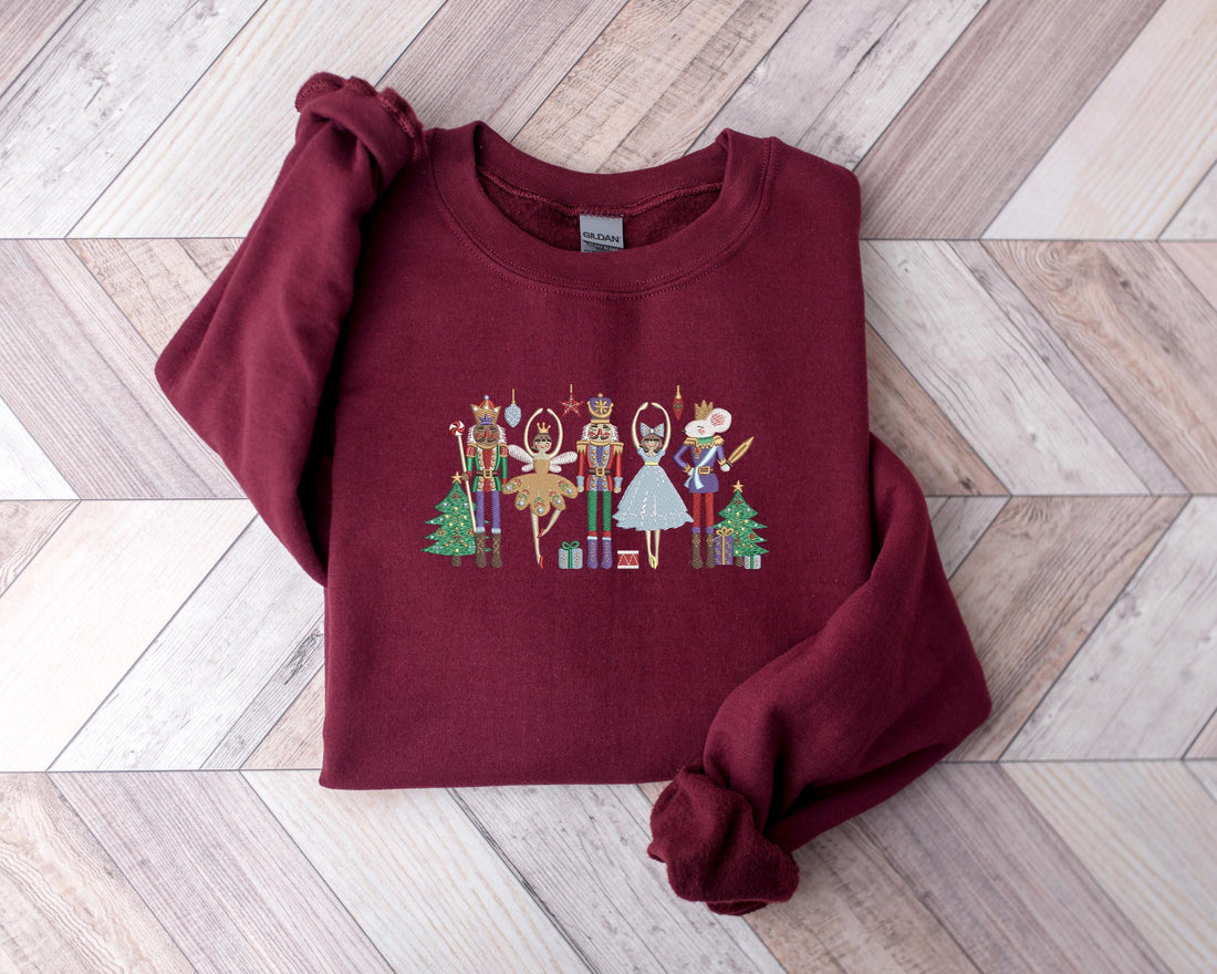 Embroidered Nutcracker Sweatshirt ,Embroidered, Christmas Sweatshirt, Christmas Nutcracker Shirt, Christmas Tee, Christmas, Christmas Gift