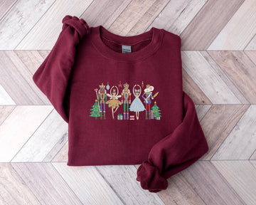 Embroidered Nutcracker Sweatshirt ,Embroidered, Christmas Sweatshirt, Christmas Nutcracker Shirt, Christmas Tee, Christmas, Christmas Gift