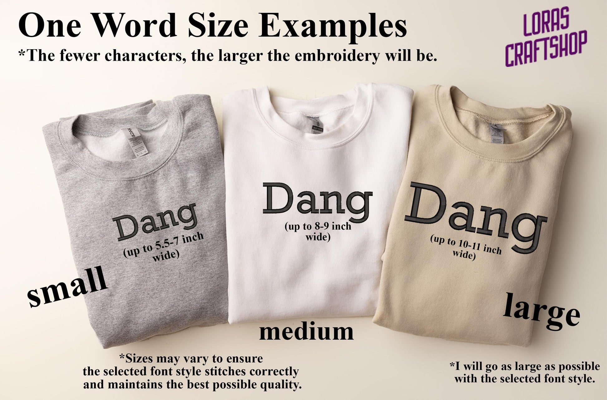 Custom Embroidered Quote Sweatshirt: Personalized Text Crewneck