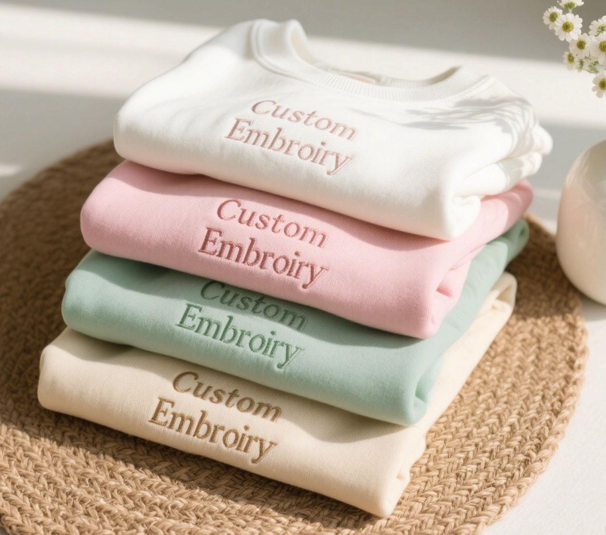 Custom Embroidered Sweatshirt, Custom Text Crew Sweatshirt, Personalized Crewneck Sweater, Gift for Her, Couples Matching Sweater, Halloween