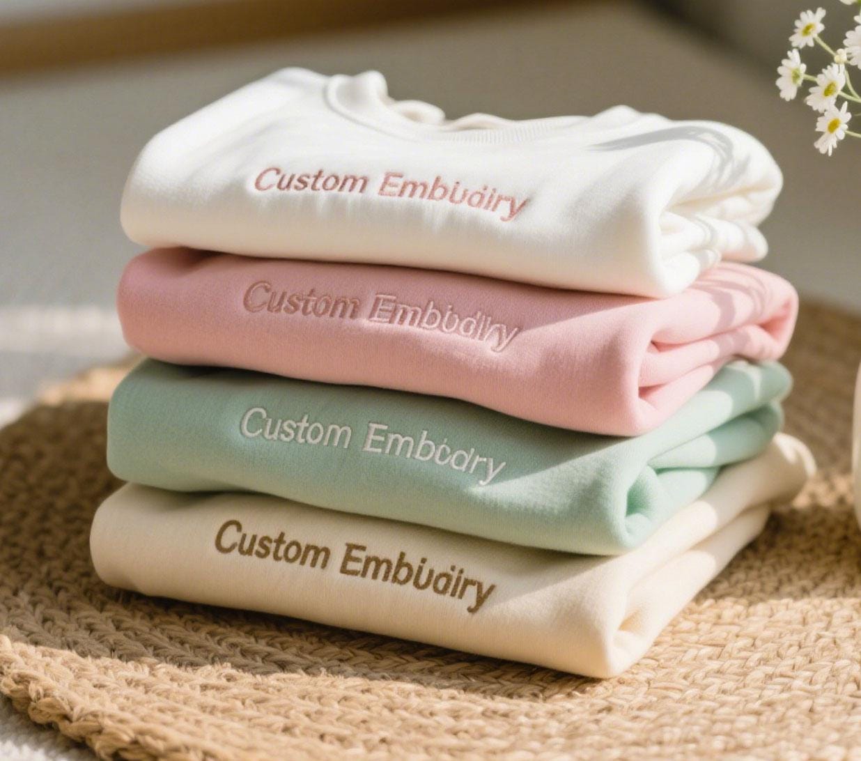 Custom Embroidered Sweatshirt, Custom Text Crew Sweatshirt, Personalized Crewneck Sweater, Gift for Her, Couples Matching Sweater, Halloween