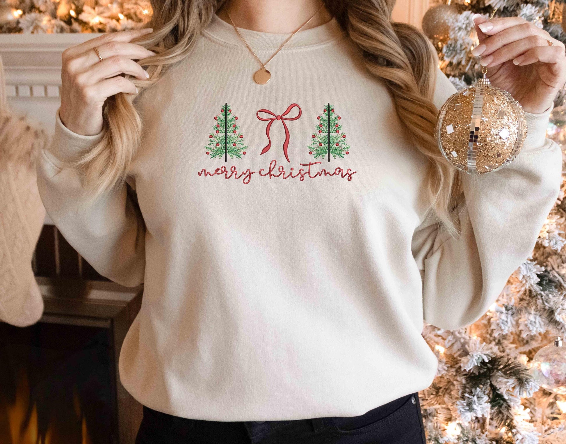 Embroidered Tis The Season Christmas Sweatshirt, Embroidered Merry Christmas Shirt, Believe Christmas Tee,Merry Christmas, Merry And Bright
