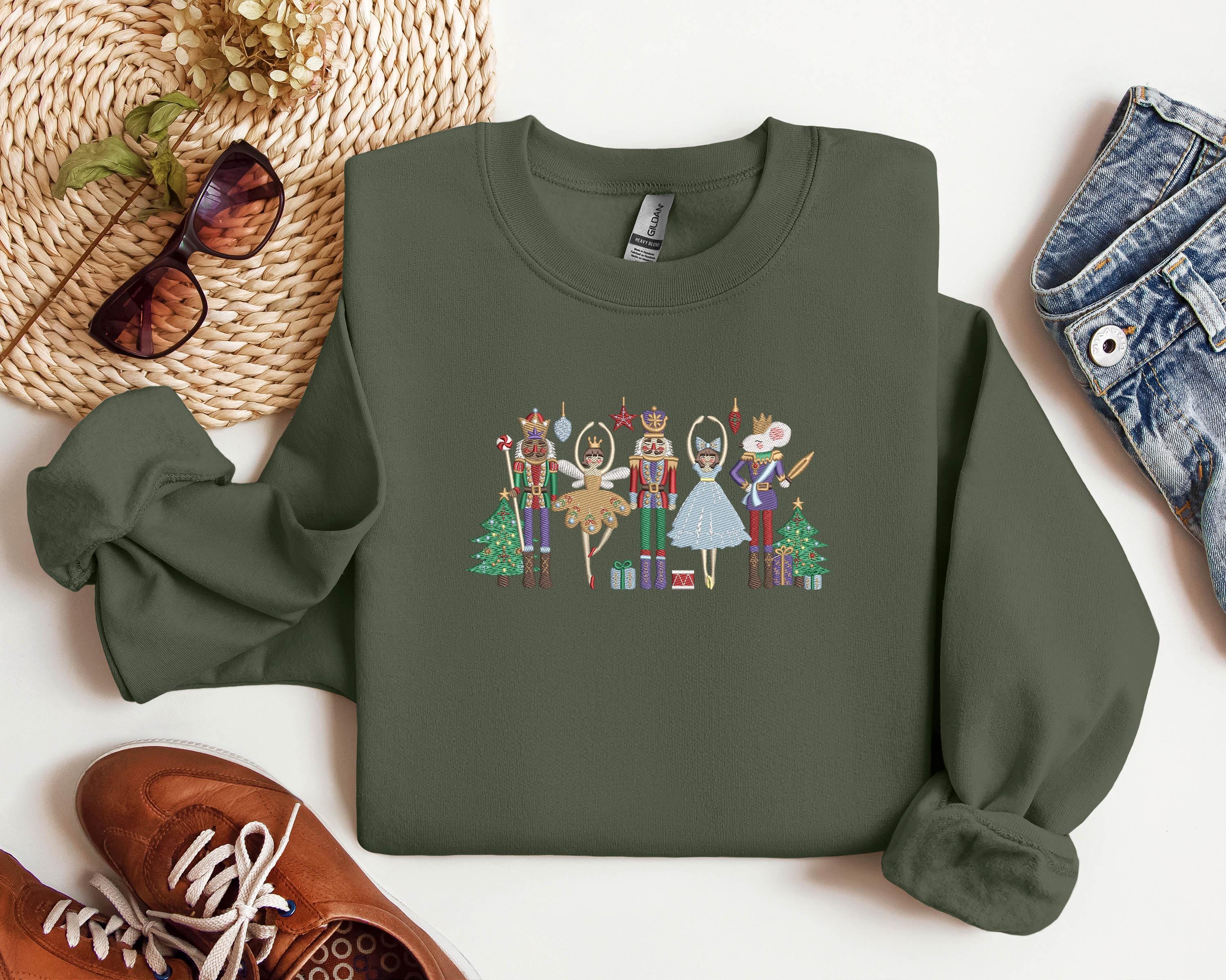 Embroidered Nutcracker Sweatshirt ,Embroidered, Christmas Sweatshirt, Christmas Nutcracker Shirt, Christmas Tee, Christmas, Christmas Gift