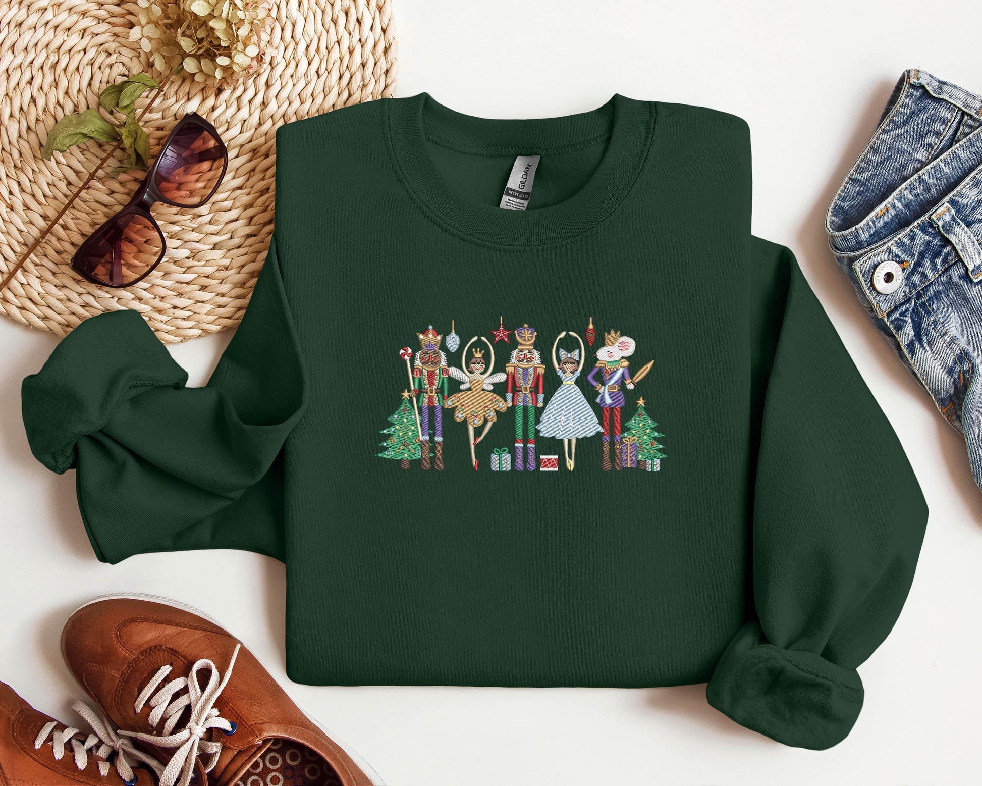 Embroidered Nutcracker Sweatshirt ,Embroidered, Christmas Sweatshirt, Christmas Nutcracker Shirt, Christmas Tee, Christmas, Christmas Gift