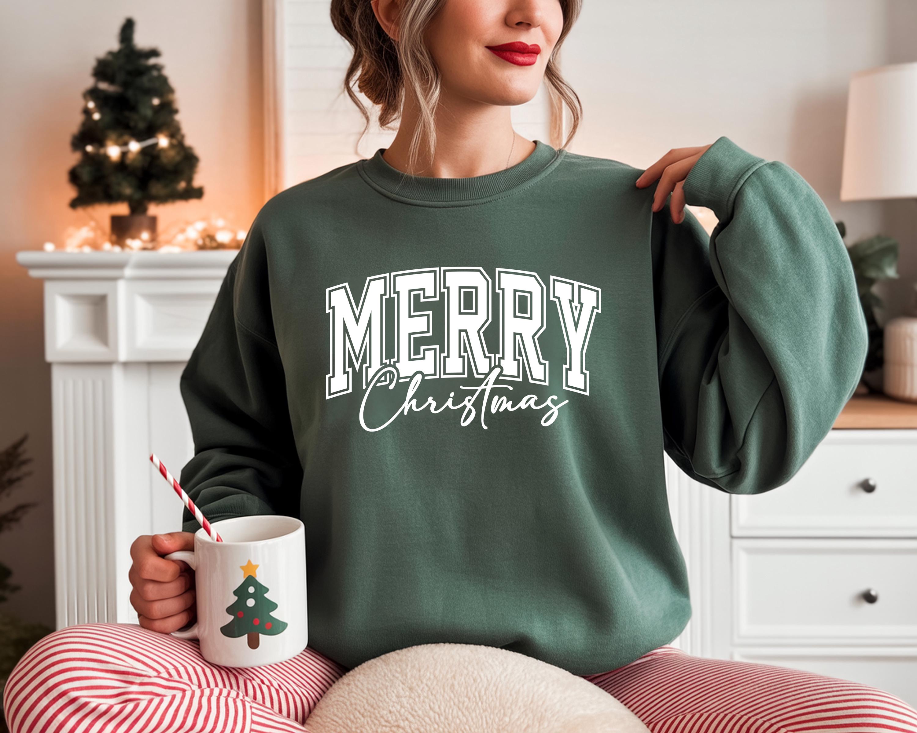 Merry Christmas Family Matching Shirts, Red Christmas Tees for Mom Dad Baby, Holiday Outfit, Cute Family Christmas T-Shirt Set