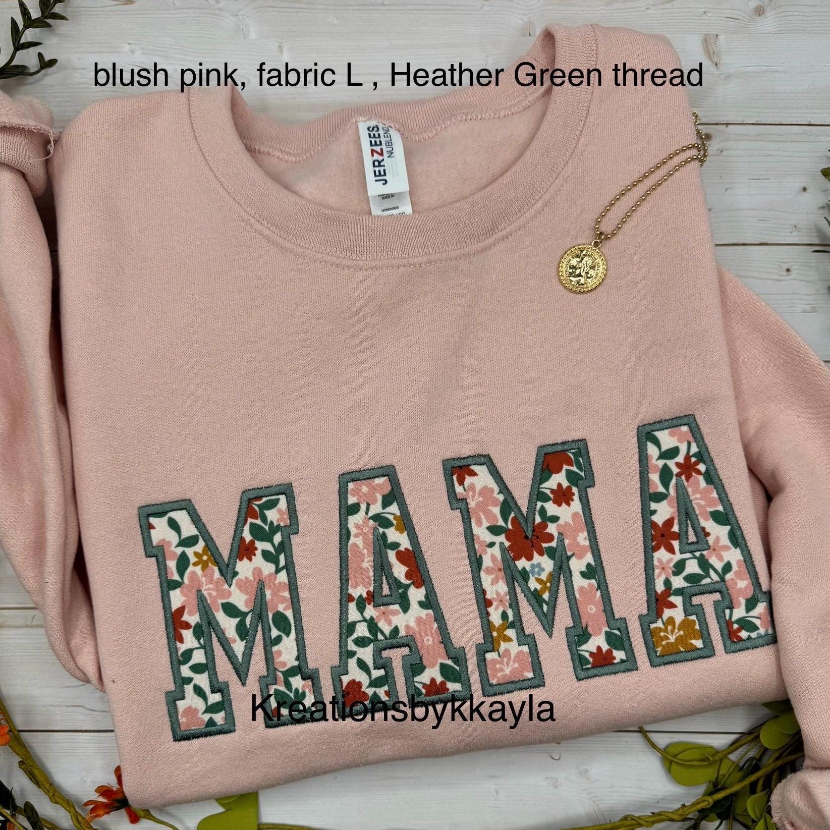 Custom Mama Sweatshirt, Embroidered Sweatshirt, Auntie Sweatshirt, Nana Sweatshirt, Personalized Floral Mama Sweatshirt, New Mom Gift