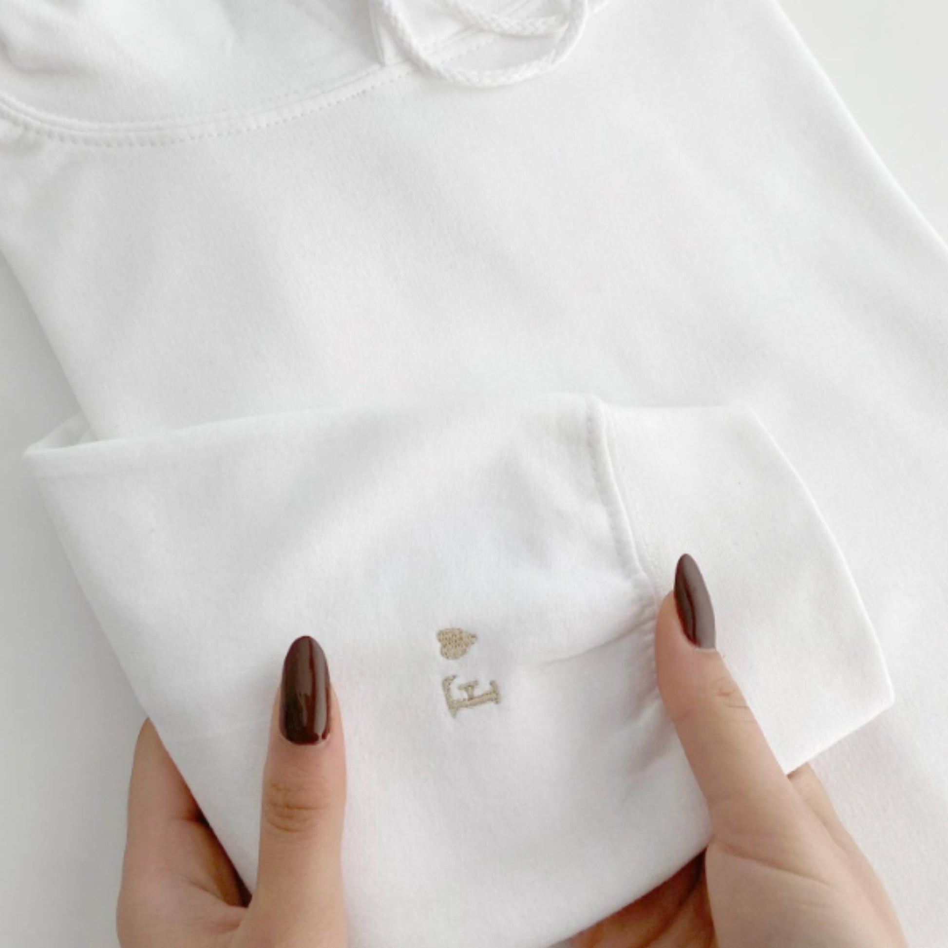 Custom Embroidered Initial Heart sleeve sweater, tshirt, jumper, Personalized Valentines Sweatshirt, Embroidered Couples Outfit