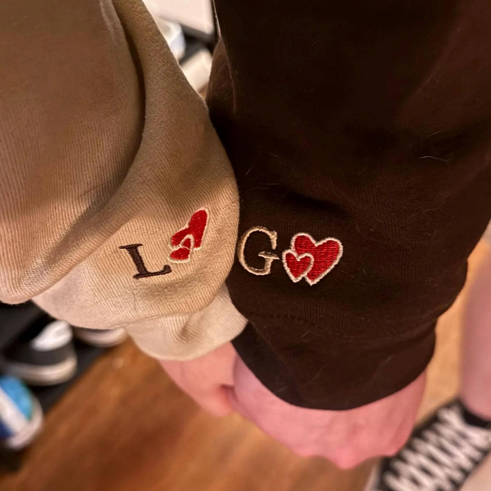 Custom Couple Photo Sweatshirt, Embroidered Love Valentine Sweatshirt, Matching His And Her Shirt, 1st Anniversary Gift for Couple