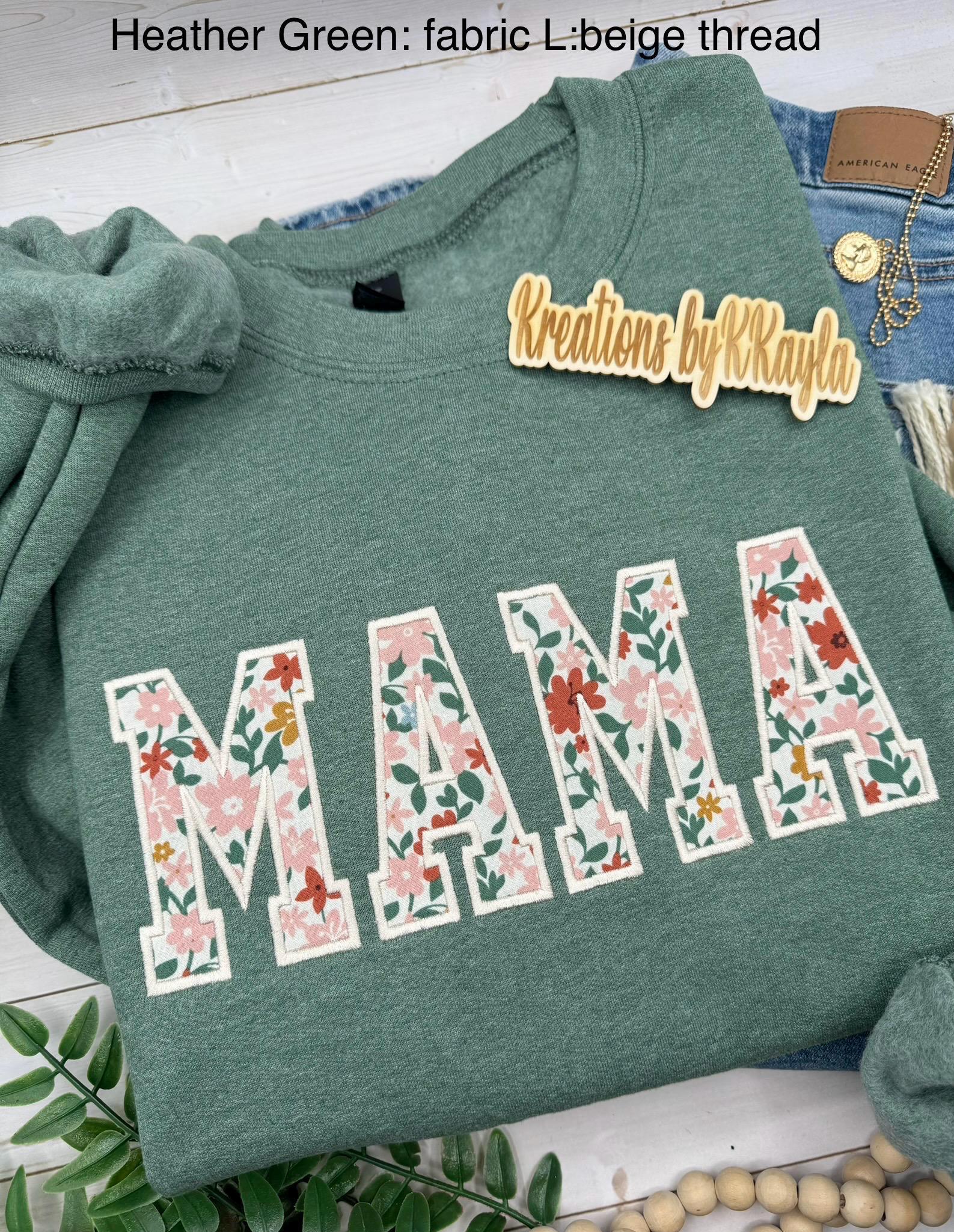 Custom Mama Sweatshirt, Embroidered Sweatshirt, Auntie Sweatshirt, Nana Sweatshirt, Personalized Floral Mama Sweatshirt, New Mom Gift