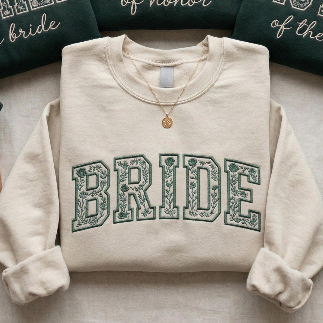 Embroidered Floral Wedding Sweatshirt, Mother of Bride/Groom Crewneck Tee