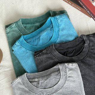 Custom Text Embroidered Mineral Wash T-Shirt, Rainbow Stars Personalized Shirt, Add Your Own Quote, Unique Gift For Her