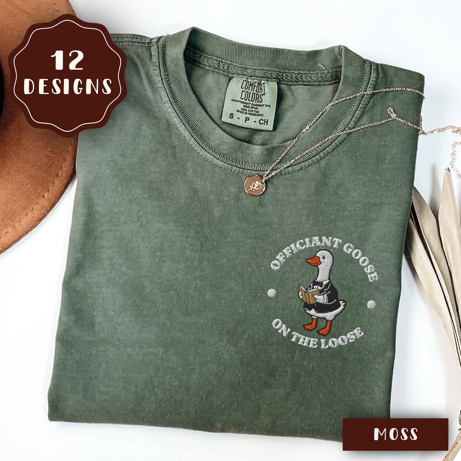 Embroidered Wedding Officiant Goose Shirt, Comfort Colors® Officiant Gift, Officiant Thank You Gifts, Marriage Organizer Minister Tshirt