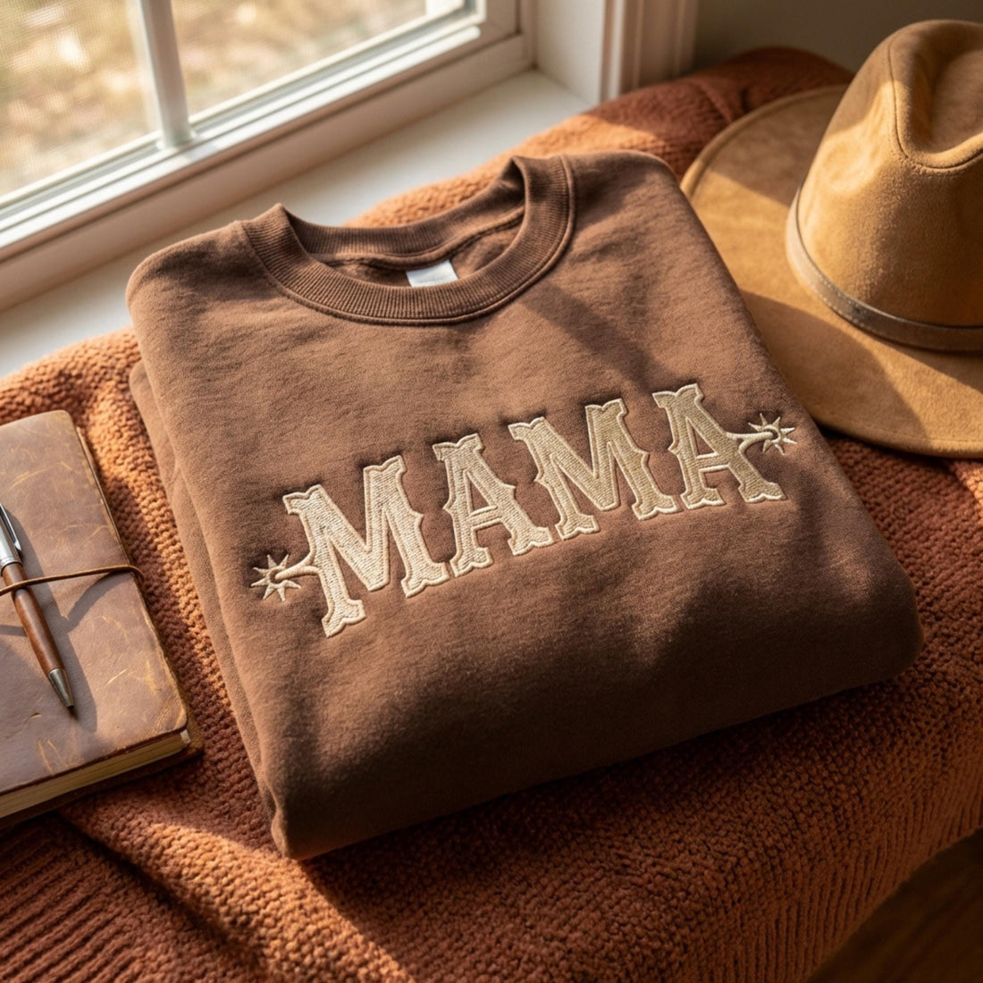 Embroidered Mama Sweatshirt, Western First Rodeo Birthday Outfit