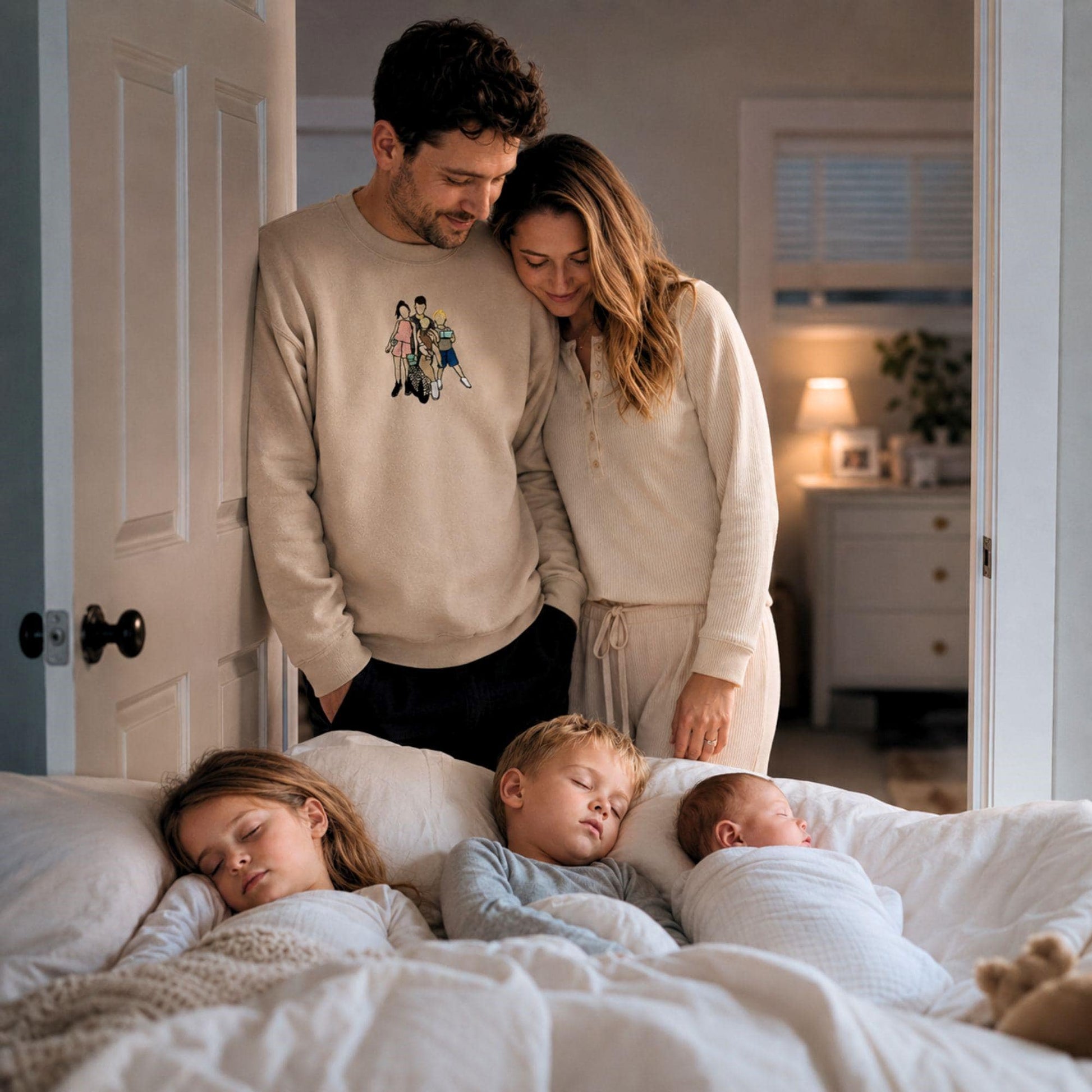 Family Reunion - Custom Embroidered Portrait Sweatshirt From Photo - Personalized Dad Shirt - Family Portrait Shirt - Christmas Gifts