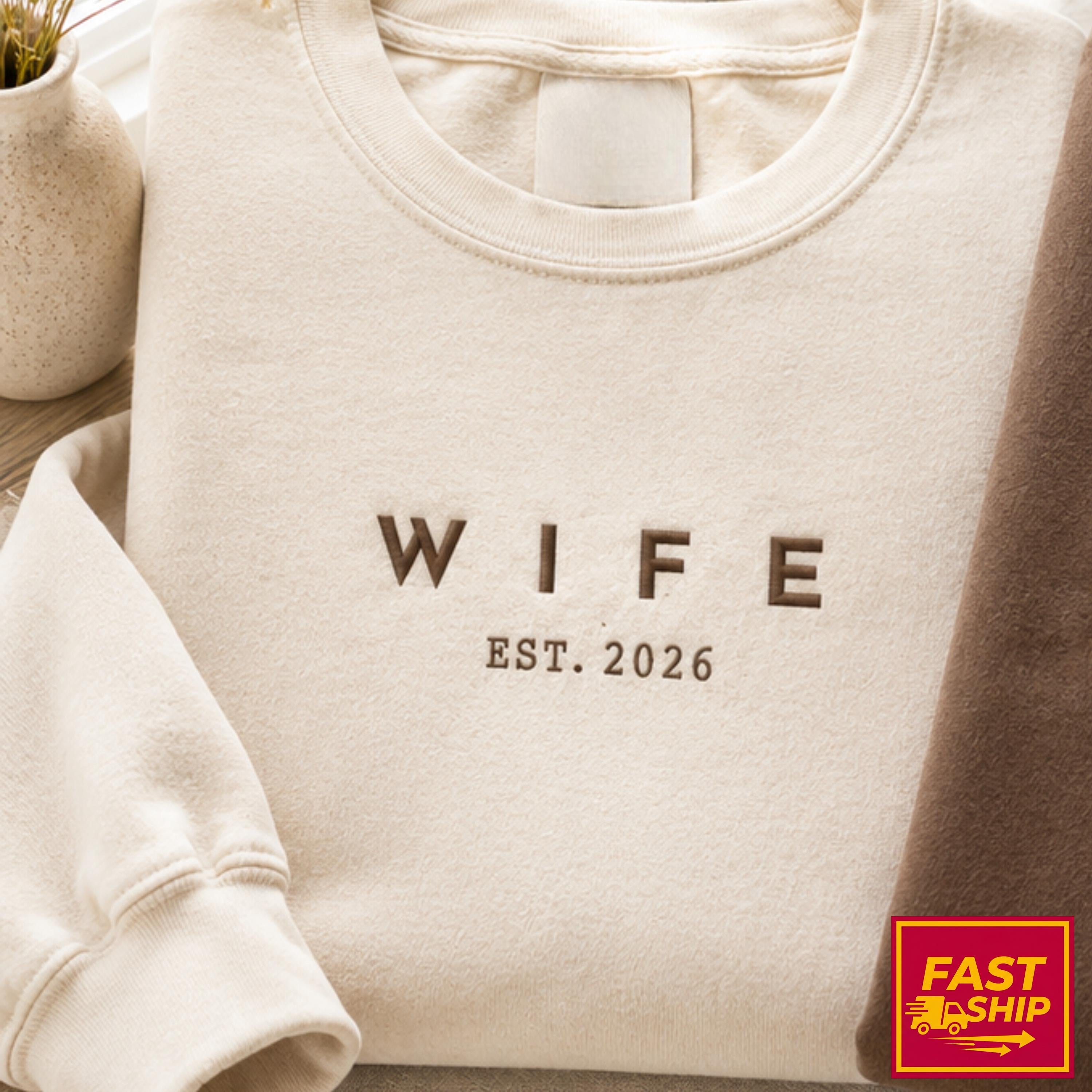 Embroidered Personalized Husband and Wife Matching SweatShirt, Honeymooning T-shirt, Newlyweds, Wedding Gifts, Anniversary Couple Gift